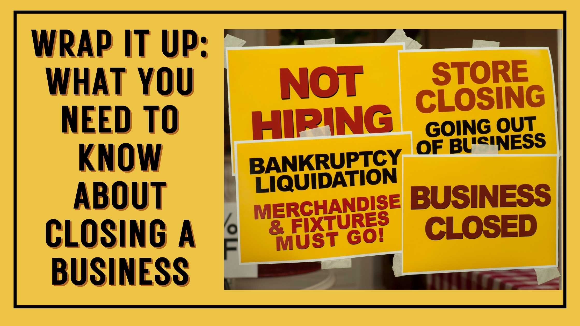 closing a business closing a business